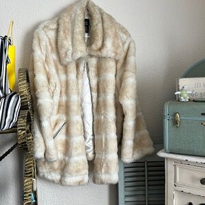 Dennis Basso faux fur coat vintage